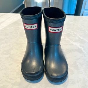 Hunter Black Kids Rainboots